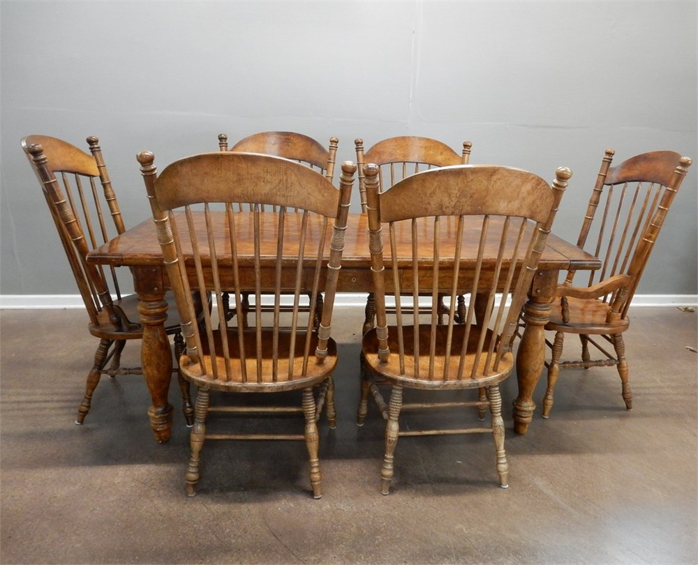 Transitional Design Online Auctions Traditional Wood Dining Set