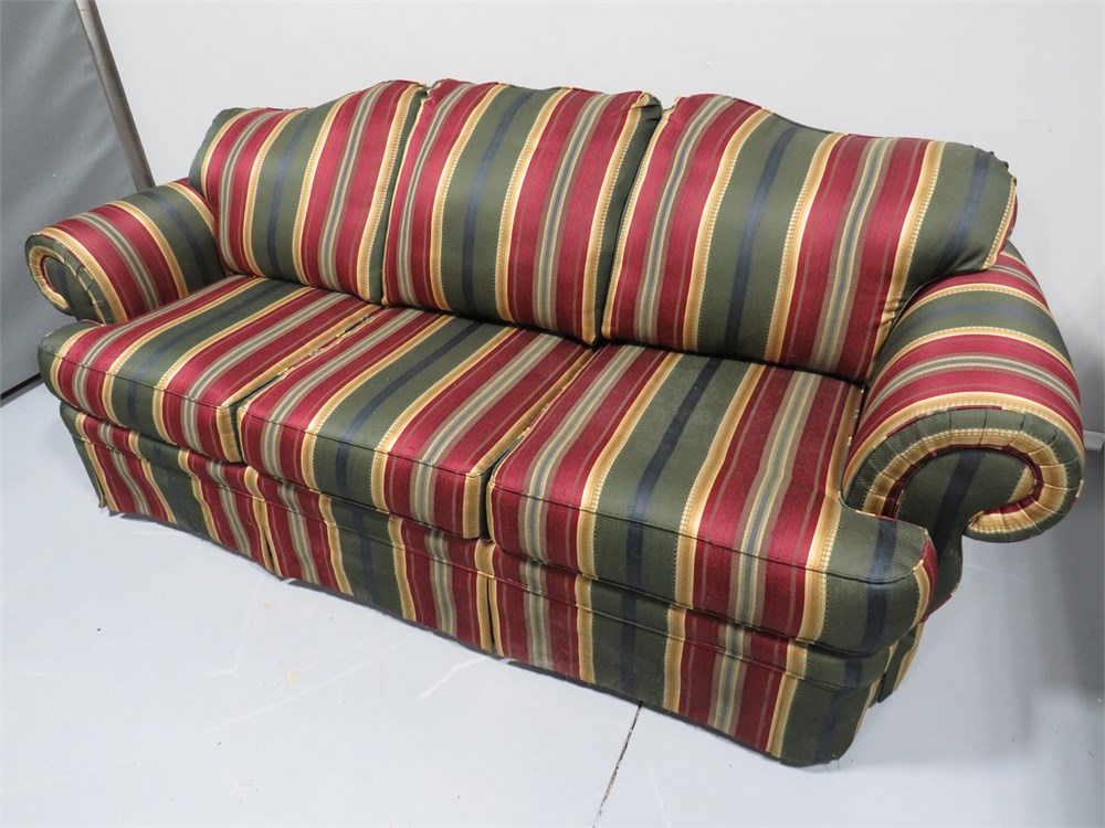 Transitional Design Online Auctions Broyhill Striped Sofa