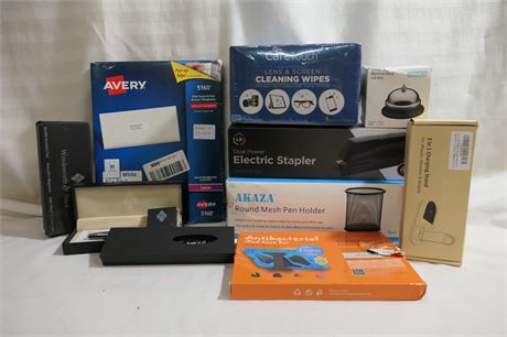 Electric Stapeler, Charging Stand, Gift Pens Office Supply Lot