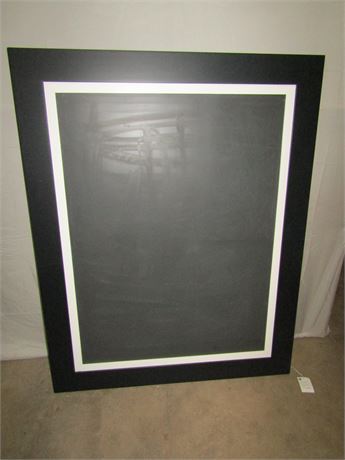 Large Black and White Chalk Board, with Wooden Frame