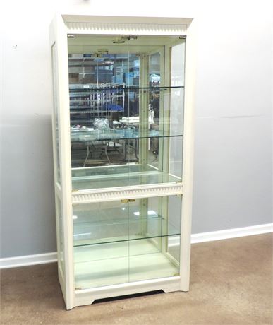 Contemporary Mirrored Back Display Case