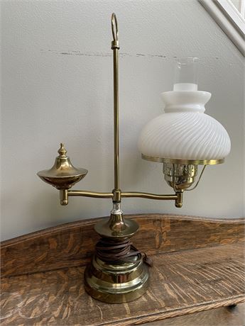 Vintage Student Hurricane Lamp