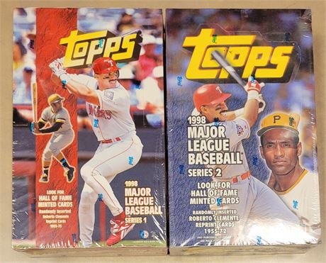 1998 Topps Series 1 & Topps Series 2 Factory Sealed Wax Boxes