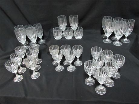 Large Crystal Glassware/Stemware Lot - 33 Pieces
