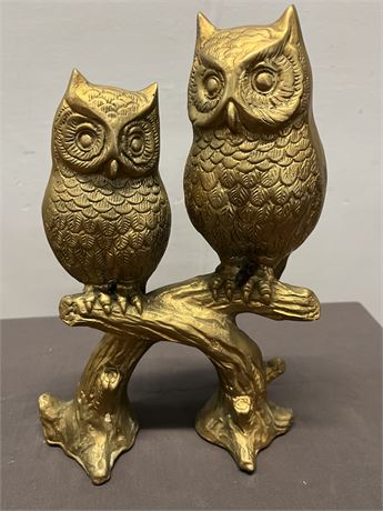 MCM Brass Owls on Branch