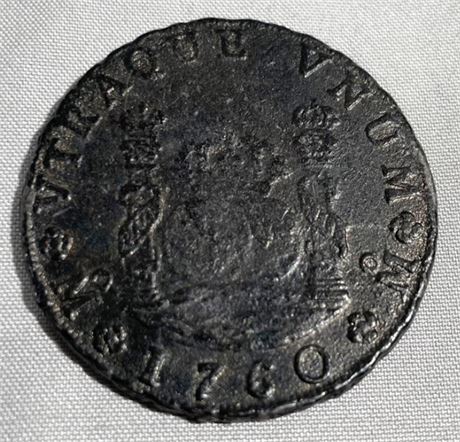 Replica 1760 VTRAQUE VNUM Charles III Mexico Pillar Dollar MM 8 Reales Coin