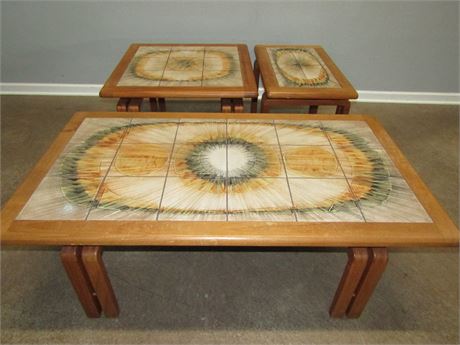 Danish Tile Top Tables