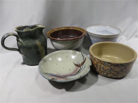 Artisan / Raku Pottery Lot