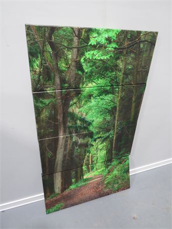 Dreamy Greenery In Dense Forest Canvas Wall Art