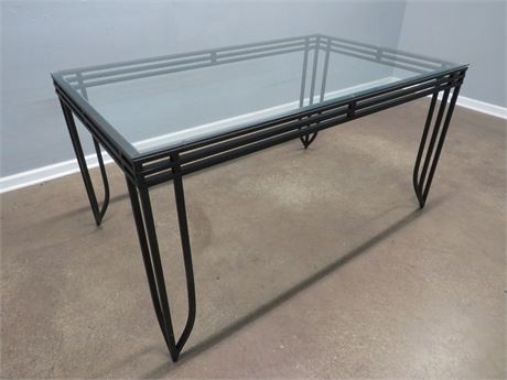 Glass Top Patio Dining Table