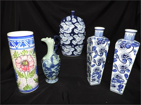 Large Cobalt Blue Vases