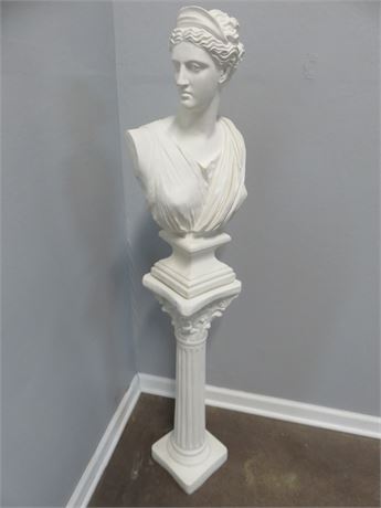 Greek Goddess Artemis Diana Bust Sculpture