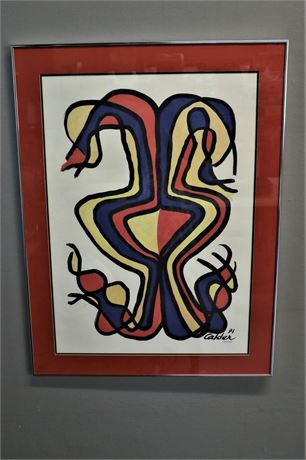 Modern Art Print by artist Calder, signed and numbered