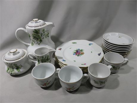 Porcelain Luncheon Plate Tea Set