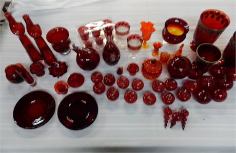 Ruby Red and Cranberry Flash Lot