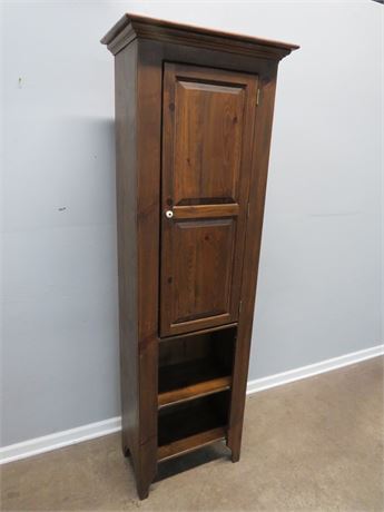 Solid Pine Tall Storage Cabinet