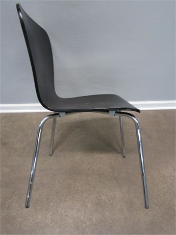 Black Back Chair with Chrome base