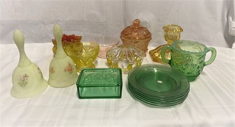 Vintage Colored Glass Lot