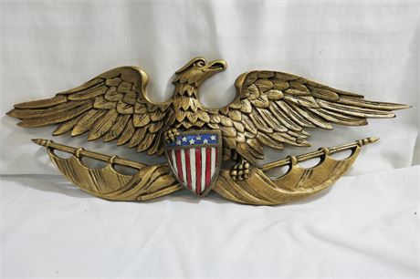 Eagle Shield American Flag Painted Metal #353 House / Wall Art