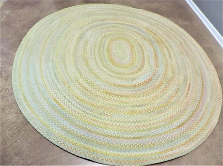 Braided Oval Multi-Colored Rug