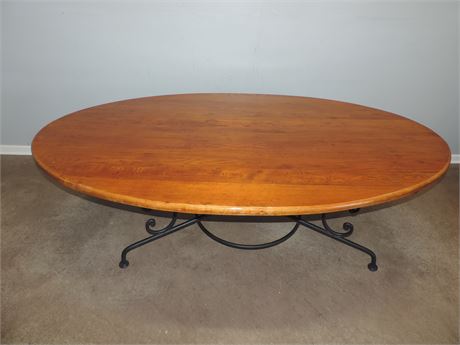 Solid Wood Oval Shape Dining Table