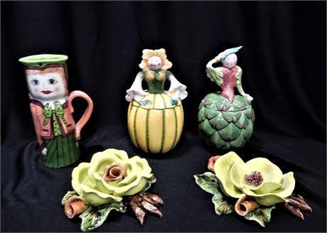 Collectible Susan Paley Mug Vase Lady by Ganz and more Vintage Ceramics