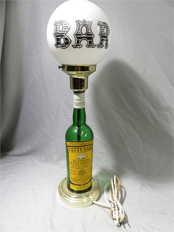 CUTTYSARK Whiskey Bottle Bar Lamp