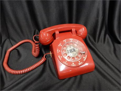 Vintage Red Bell System Telephone