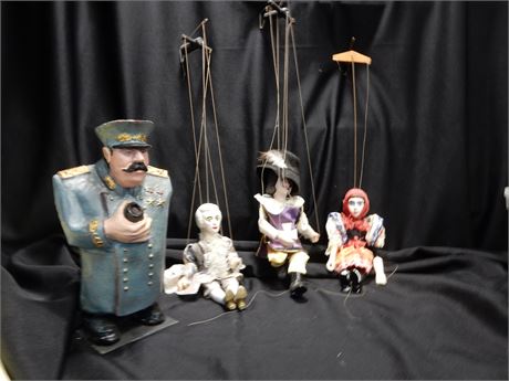 Collectible Marionettes and Police Figure