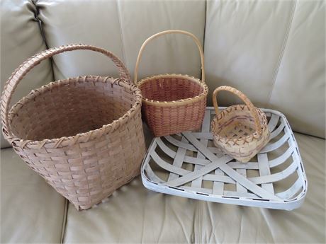 4-Piece Vintage Basket Lot