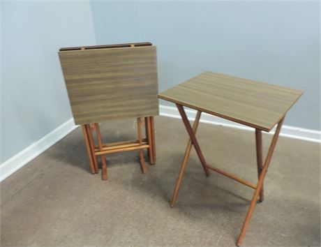 Vintage SCHEIBE Tray Table Set