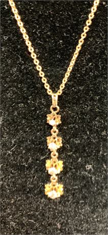 14kt GOLD CHAIN with DIAMOND CHIPS