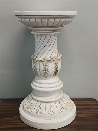 Plaster Stand Transitional Design Online Auctions - White Plaster Pedestal Stand ...