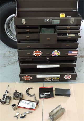 Set of Stacking KENNEDY Machinists Toolboxes / Tools