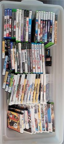 Lot of 66 Video Games for Play Station, Xbox, and Wii