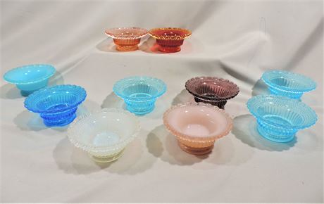 Vintage Degenhart Glass Open Salt Dip Cups