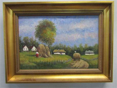 Original Oil on Canvas Painting, Framed and Signed by Artist- Lower Right