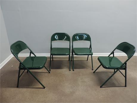 Samsonite Green Metal Folding Chairs