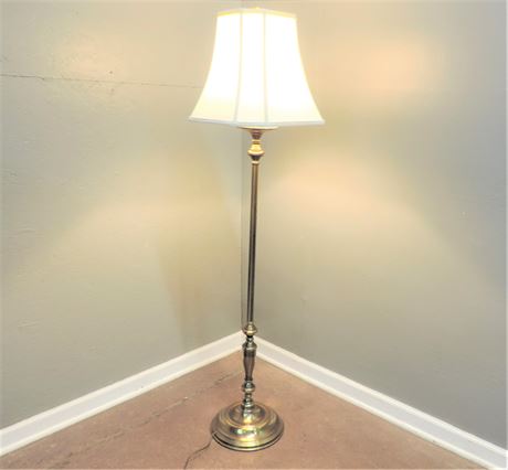 Brass Floor Lamp with Shade