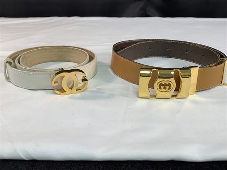 Pair of Vintage Gucci Belts