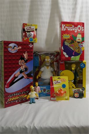 Simpsons / Astro Boy Male Figures Toy Lot
