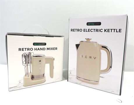 New SERVAPPETIT Retro Hand Mixer / Electric Kettle