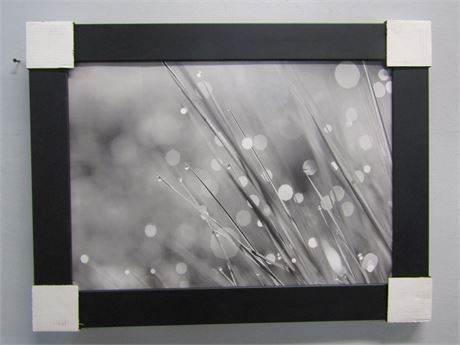 Original Black and White Photograph on Canvas in Simple Black Frame