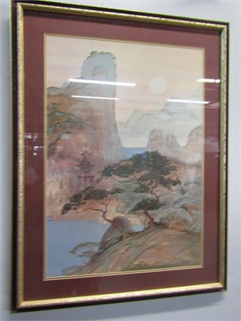 Asian Wall Print, Professionally Framed and Matted