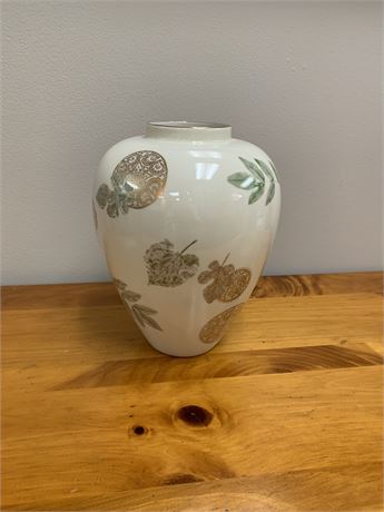 Lenox, Burnished Leaves w/ Gold Porcelain Vase