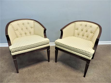 BERNE Furniture Button Tufted Back Barrel Chairs