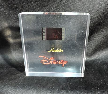 Vintage Walt Disney 'Aladdin' Film in Lucite