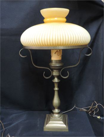 Glass & Metal Table Lamp