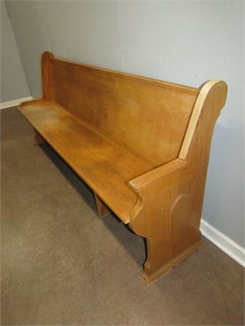 Antique Church Pew, Solid Wood