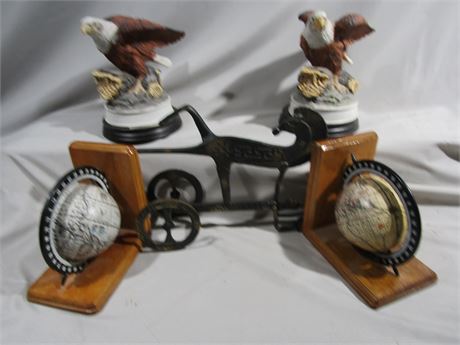 Birds in Flight (2) Collection, Globe Bookends and Chariot